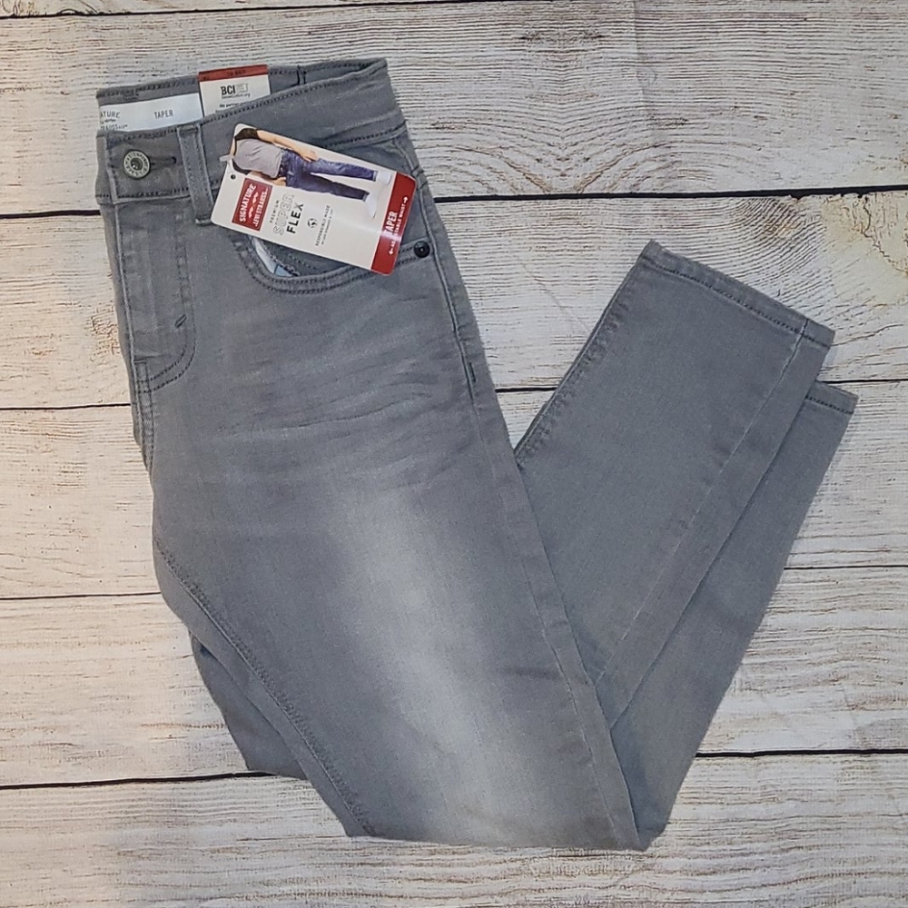 Boys 10 Reg Grey Levi Taper Jeans